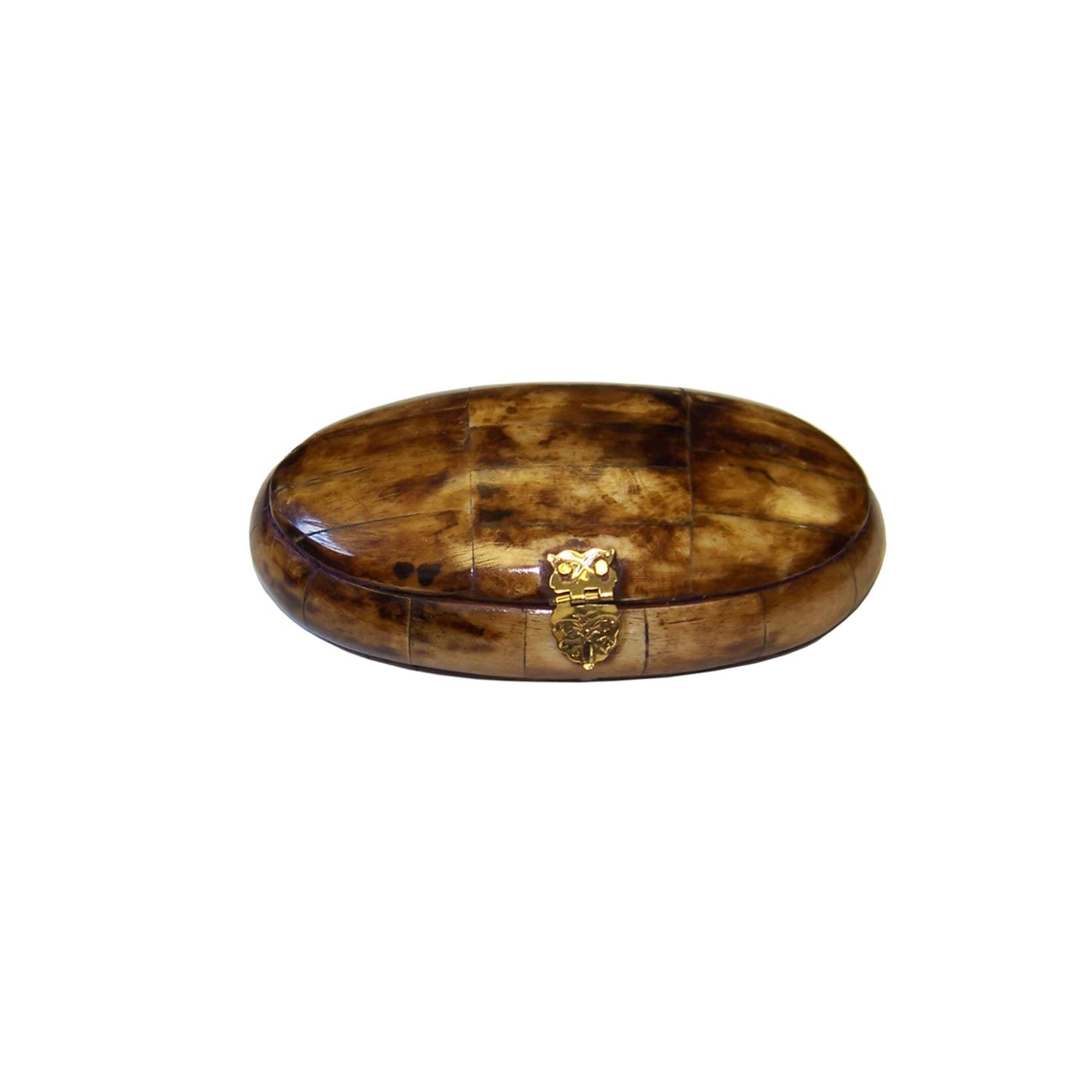 Antiqued Oval Bone Box