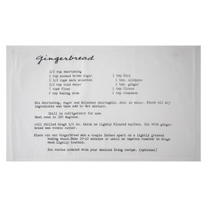 Gingerbread Recipe Tea Towel