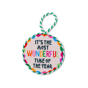 Most Wonderful Time Needlepoint Ornament